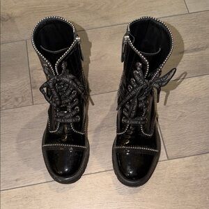Zadig & Voltaire Glossy Black Moto Boots